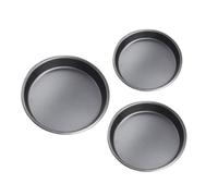 BIUDECO 3 pièces Plaques Pizza Rondes Acier Antiadhésives Ustensiles Pâtisserie pour Four Cuisson Facile et Nettoyage Rapide