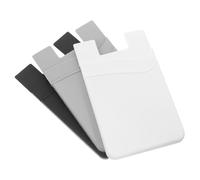 BIUDECO 3 pièces Porte-Cartes Adhésif Silicone Pochette Multi-Cartes Arrière pour Téléphone Protection pour Cartes de Crédit Bus et Identités Facile à Coller et Compact