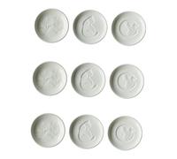 BIUDECO 3 pièces Set de Petits Plats Ronds Céramique Blanche pour Assaisonnement Maison Soucoupes Réutilisables pour Sauce Soja Vinaigre et Condiments Décoration de Table Élégante