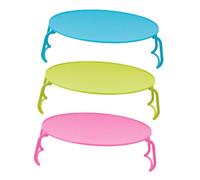 BIUDECO 3 pièces Set de Supports Empilables pour Micro-ondes Étagères de Cuisson à Niveaux Rack de Chauffage pour Plats Rangement Cuisine Pratique et Stable Couleur Couleur Aléatoire