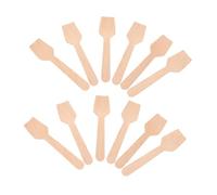 BIUDECO 300 Pièces Mini Wooden Spoons Disposable Tiny Wood Dessert Spoons For Ice Yogurt Sampling Party Catering Events