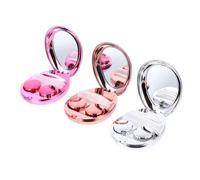 BIUDECO 3pièces Boîte à Objectifs avec Pince à Épiler Miroir et Étui de Rangement Lot pour Lentilles Support de Voyage Compact