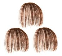 BIUDECO 3pièces Fausse Frange Cheveux Lot Pour Perruques Frange Aérienne Cosplay Remplacement Cheveux De Tête