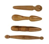 BIUDECO 4 pièces Acupoint Press Stick Outil Massage Manuel Léger pour Tête Cou Épaules Dos Accessoire Shiatsu Compact sans Bords Adapté Voyage et Usage Domestique