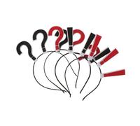 BIUDECO 4 Pièces Bandeau Question Mark Accessoires de Tête Originaux Bandeaux Antidérapants pour Filles et Femmes Parfaits pour Halloween Fêtes et Événements Festifs