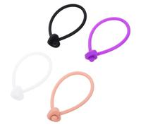 BIUDECO 4 pièces Lanières Élastiques Silicone pour Brosse Shampooing Antiperte Antidérapantes Faciles à Ranger pour Voyage
