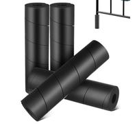 BIUDECO 4 pièces Lot de Protections Ajustables pour Lit Epdm Noir Protège-Orteils Anti-Chocs Coussins Souples pour Cadre de Meuble Facile à Installer