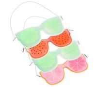 BIUDECO 4 pièces Masque Yeux Rafraîchissant Réutilisable pour Garçon Fille Lot de Masques Gel PVC Colorés Apaisant Fatigue Oculaire et Poches Confortable et Frais