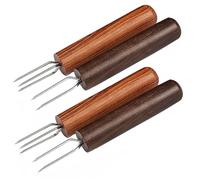 BIUDECO 4 Pièces Moxa Extender Fork Résistant Chaleur pour Moxibustion à Domicile Manche Anti-brûlure Support Triple Cônes Portable et pour et