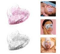 BIUDECO 4 pièces Patch Yeux Réutilisables Gel Cœur Refroidissants et Apaisants Masque Sous Yeux pour Atténuer les Ternes et Poches