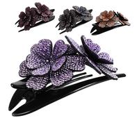 BIUDECO 4 pièces Pince à Cheveux Française avec Lot de Clips Antidérapants pour Cheveux Épais Élégance et Style pour Âges