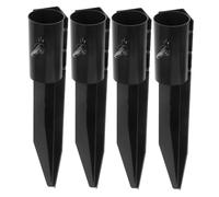 BIUDECO 4 pièces Piquets Métal Renforcé pour Lampes Solaires Extérieures Accessoires de Fixation Résistants Aux Intempéries pour Jardin et Pelouse Remplacement Piquets Parasol Plage