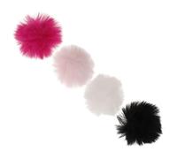 BIUDECO 4 pièces Set de Bonnettes Mousse Colorées pour Microphones Cravate Housses Polyester Durables Bruit Vent et Souffle Usage Studio Scène et