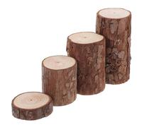 BIUDECO 4 Pièces Souche Bois Naturel pour Cage à Hamster Accessoire Bois Décoratif Sécurisé et Facile à Nettoyer Habitat Sain et Rustique pour Rongeurs