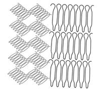 BIUDECO 40 pièces Lot de Peignes Fixateurs Invisibles Métal Forme U pour Coiffure Accessoires Mini Pinces Franges Outils de Finition pour Femmes et Filles Contrôle des Cheveux Rebelles et