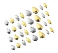 BIUDECO 400 Palettes Tournantes Métalliques Or et Argenté pour Leurres de Pêche, Accessoires pour Attracteurs en Eau Douce et Salée, Lames Anti-endommagement 13x6, 11x7, 12x5, 15x11 Mm,