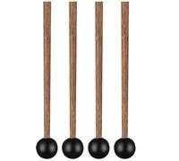 BIUDECO 4pcs Maillets de Tambour Éthérés pour Instruments de Percussion en Bois de Première Qualité, Sûrs et Finement Travaillés, pour Tambours à Main