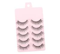 BIUDECO 5 Faux Cils Épais Naturels Faits Main Maquillage Longue Tenue Regard Volumineux et Naturel Confortables et Faciles à Porter