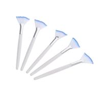 BIUDECO 5 pièces Brosse Éventail Visage Brosse Applicateur Fibres Artificielles Douce pour Masque Facial Compacte Portable pour Application Uniforme des Soins de Peau