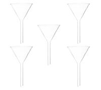 BIUDECO 5 pièces Entonnoir Verre pour Laboratoire Chimie Analytique Entonnoir Triangulaire Réutilisable Léger et Résistant Outil de Transfert Liquide et Solide pour Expériences