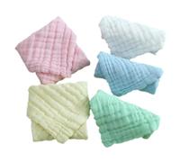 BIUDECO 5 pièces Lingettes Lavables Coton Absorbantes pour Garçon Fille Serviettes Douces Multi-usages pour Visage et Mains Lot de Couleurs Pastel pour Peau Sensible