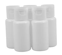 BIUDECO 5 pièces Lot de Flacons Cosmétiques Rechargeables Plastique PE avec Bouchon à Rabat Bouteille de Voyage Étanche et Réutilisable pour Lotion Shampooing et Produits de Beauté