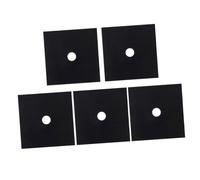 BIUDECO 5 pièces Protège-brûleur Réutilisable pour Cuisinière à Gaz Tapis de Protection Antiadhésif Nettoyage Facile et Résistant Chaleur Compatible avec Feux Gazinière