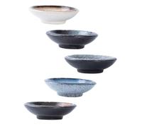 BIUDECO 5 pièces Set de Assiettes à Sauce Céramique Colorées pour Condiments Résistantes à Haute Température Design Stable et Facile à Nettoyer pour Vinaigre Moutarde et Petits Plats