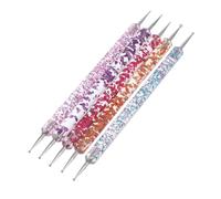 BIUDECO 5 pièces Stylo Nail Art Double-embout Coloré pour Manucure Dotting Pen et Rhinestones Picker Accessoire Nail Art DIY et Salon