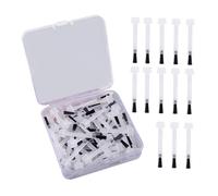 BIUDECO 50 pièces Pinceau Application Vernis Ongle Jetable Embout Fin Liquide Remplacement Brosse Manucure Ergonomique pour Distribution Uniforme Du Vernis