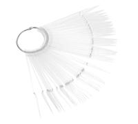 BIUDECO 50 pièces Présentoir Ongles Nuancier Éventail Transparent Palette de Couleurs pour Pratique Nail Art et Affichage Vernis Gel UV