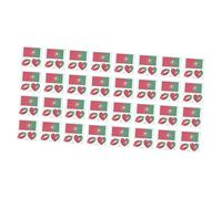 BIUDECO 50feuilles Autocollants Temporaires Imperméables De Drapeaux Nationaux Éphémères Pour Événements Sportifs Faciles à Appliquer Amusants Et