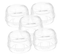 BIUDECO 5pièces Couvercles De Bouton De Cuisinière Pour Lot De Sécurisée Pour Gazinière Garde De Sécurité Transparent Facile à Installer Nettoyer