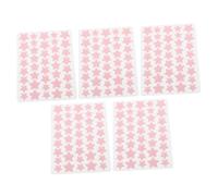 BIUDECO 5pièces Patches Anti-acné Étoiles Autocollants Hydrocolloïdes Colorés Pour Visage Des Cicatrices Et Application De Maquillage Pour Voyage Et Usage Quotidien
