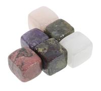 BIUDECO 6 Pcs Glaçons Réutilisables en Pierre de Quartz pour Whisky, Sûrs et Pratiques, Couleurs Variées, pour Bars et Hôtels