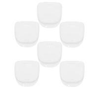 BIUDECO 6 Pièces Boîte de Rangement Prothèses Portable avec Miroir Étui Robuste et Léger pour Gouttière Dentaire Orthodontique Boîte de Voyage pour Appareils de Rétention et Dentiers
