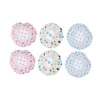 BIUDECO 6 pièces Bonnet de Imperméable Réutilisable Épais et Confortable Adapté Cheveux Courts et Moyens Portable pour Bain Spa Sommeil et Voyage