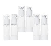 BIUDECO 6 Pièces Flacons Pompe Lotion Sous Vide Réutilisables Dérapants pour Cosmétiques et Voyage