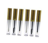 BIUDECO 6 pièces Flacons Vides de Maquillage Dorés pour Gloss Lèvres Eyeliner et Brosse à Cils Bouteilles Rechargeables Anti-fuite Accessoires Cosmétiques Multifonctions et Légers