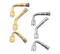 BIUDECO 6 pièces Kit Prolongateurs de Valve de Pneus Voiture et Rallonges Multipositions Extensions Robustes pour Valve Gonfleur
