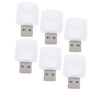 BIUDECO 6 pièces LED Night Lights USB Portable Warm Light Bulbs For Bedroom Bedside Emergency Use Compact And Lightweight
