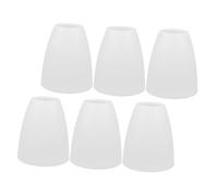 BIUDECO 6 pièces Lot de Abat-jours Plats Plastique pour Lampe Salon et Chambre Design Minimaliste Installation Facile Adaptés Lampes de Table Plafonniers et Veilleuses