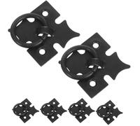 BIUDECO 6 pièces Lot de Poignées Meuble Vintage Métal Noir Tiroir Anneau Suspendu Style Chinois Antique Poignées Armoire Cuisine et Commode Résistantes Installation Simple à Unique