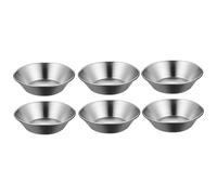 BIUDECO 6 Pièces Moule à Tartelettes Aluminium Alliage Moule Antiadhésif pour Pâtisserie Cuisson Uniforme pour Aux Œufs Gâteaux Gelées et Puddings Accessoire de Cuisson DIY pour Four