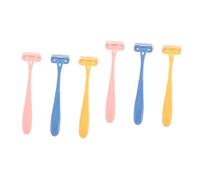 BIUDECO 6 Pièces Rasoir à Corps Manuel de Jaune Rose Bleu Épilateur et Portable pour Aisselles Jambes et Plus Précision et Sécurité Assurées