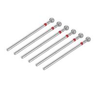 BIUDECO 6 Pièces Set de Forets à Ongles Professionnels Diamant Embouts Boule pour Nettoyage Cuticules Polissage et Préparation Ongles Accessoires pour Perceuse Électrique Manucure et