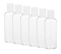 BIUDECO 6 pièces Travel Containers For Toiletries Plastic Bottles For Shampoo Conditioner Lotion Small Travel Bottles With Caps Portable Toiletry Storage Set