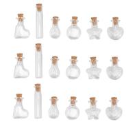 BIUDECO 60 pièces Bouteilles Verre Transparentes avec Bouchon Liège Pots Verre pour DIY Décoration Cadeaux Souhaits