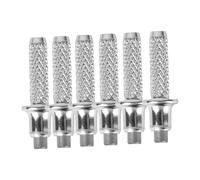 BIUDECO 6pcs Accessoires de Bâtons de Randonnée en Acier Tungstène Argenté, Pointe Solide et Résistante à L’Usure pour Bâtons de Marche et Alpenstock