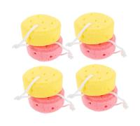 BIUDECO 8 Pièces Bath Sponges Set Cartoon Exfoliating Washcloth Soft Foam Pouf For Gentle Body Cleansing And Fun Bath